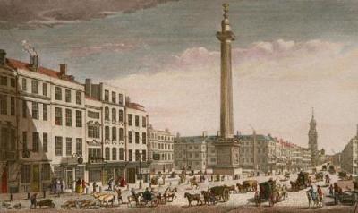 Monument of London 1666 (Restrike Etching) art print by Thomas Bowles
