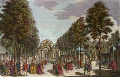 Vauxhall Gardens (Restrike Etching) art print by Wale