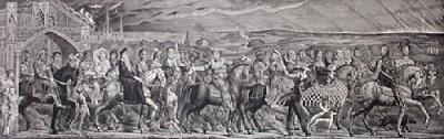 Chaucers Canterbury Pilgrims (Restrike Etching) art print by William Blake