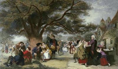 English Merry Making (Restrike Etching) art print by William Frith