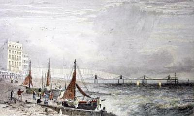 Brighton, Chain Pier (Restrike Etching) art print by William Henry Bartlett