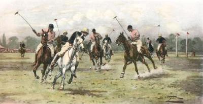 A Backhander Stops a Rush (Restrike Etching) art print by Wright