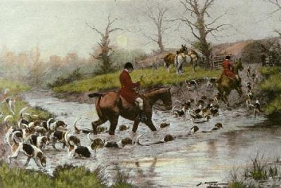 Crossing the Ford (Restrike Etching) art print by Wright