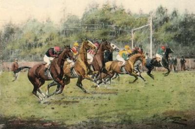 Fair Start, A (Restrike Etching) art print by Wright