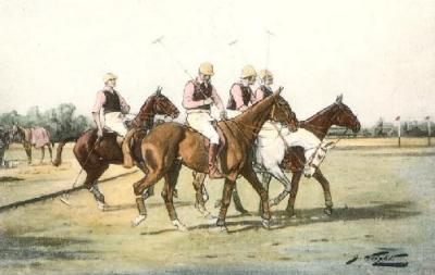 First Chukka, The (Restrike Etching) art print by Wright