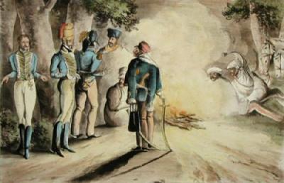 Army Discoveries - Dinner (Restrike Etching) art print by Anonymous
