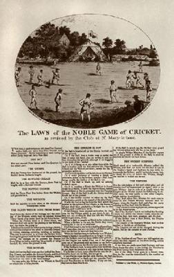 Cricket, Rules of Noble Game (Restrike Etching) art print by Anonymous