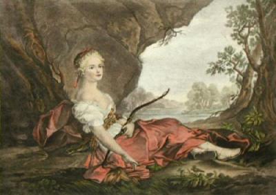 Diana the Huntress (Restrike Etching) art print by Anonymous