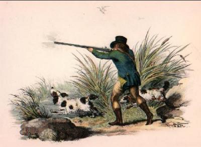 Duck Shooting - Plate I (Restrike Etching) art print by Anonymous