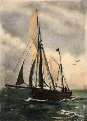 Fishing Boat (Restrike Etching) art print by Anonymous