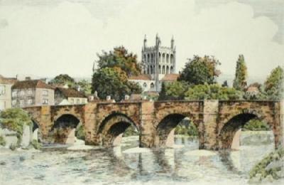 Hereford (Restrike Etching) art print by Anonymous