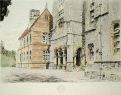 Kelly College, Tavistock (Restrike Etching) art print by Anonymous