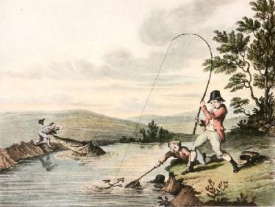 McLeans Fishing - Plate I (Restrike Etching) art print by Anonymous