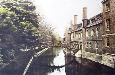 Queens College, Cambridge (Restrike Etching) art print by Anonymous