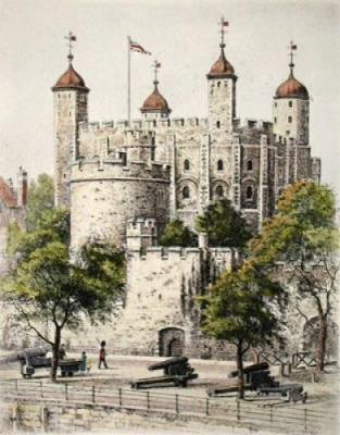 Tower of London (Restrike Etching) art print by Anonymous