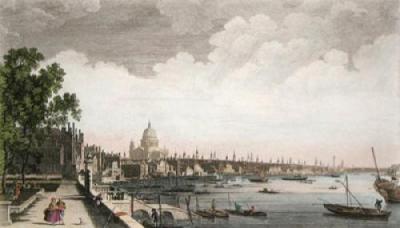 West View of London (Restrike Etching) art print by Anonymous