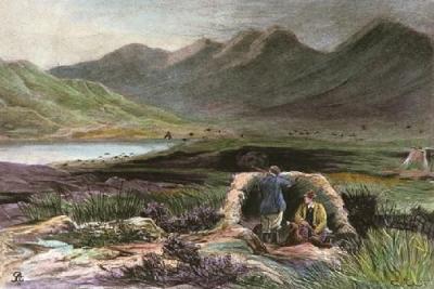 Grouse Driving - Plate III (Restrike Etching) art print by Charles Whymper