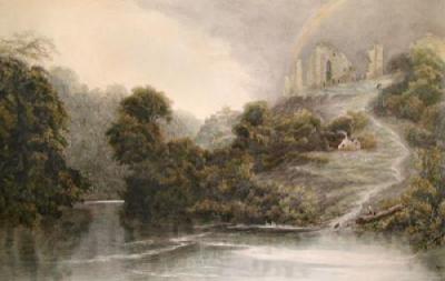 Knaresborough Castle (Restrike Etching) art print by David Law