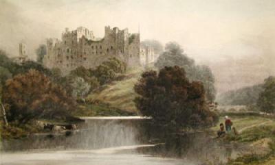 Ludlow Castle (Restrike Etching) art print by David Law