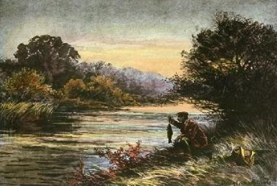Weighing the Catch (Restrike Etching) art print by Douglas Adams