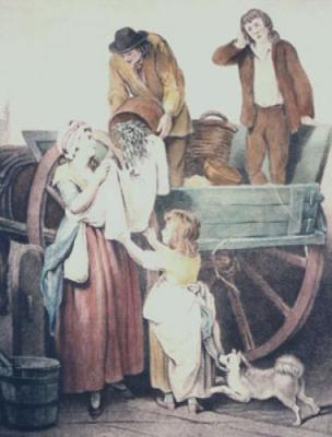London Cries, Peas (Restrike Etching) art print by Francis Wheatley R.A.