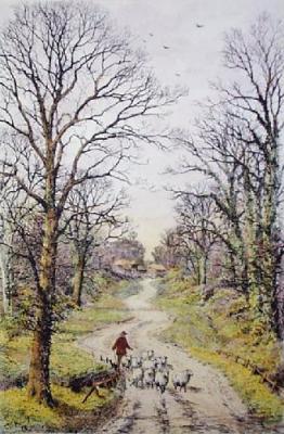 To Pastures New (Restrike Etching) art print by Frederick Albert Slocombe