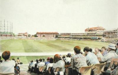 Final Test (Cricket) (Restrike Etching) art print by Frederick Miller