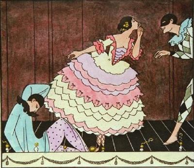 Mask (Restrike Etching) art print by George Barbier