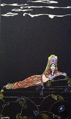 Reclining Dancer (Restrike Etching) art print by George Barbier