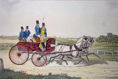 Hunting Phaeton, A (Restrike Etching) art print by Henry Alken