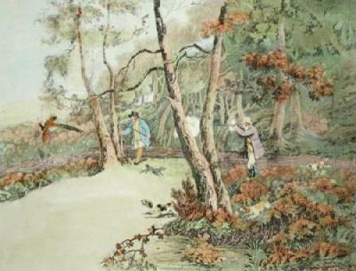 Pheasant Shooting (Restrike Etching) art print by Henry Alken