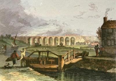 Viaduct over the Sankey Canal, (Restrike Etching)