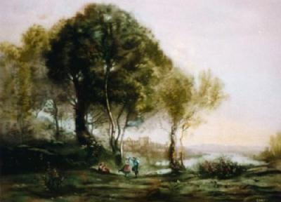 Dancer At Gondolfe Castle (Restrike Etching) art print by Jean-Baptiste-Camille Corot
