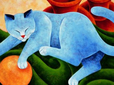 Cats & Pots art print by Kate Holmes