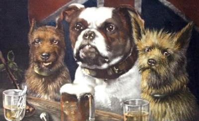 Dogs of the Union (Restrike Etching) art print by Moseley