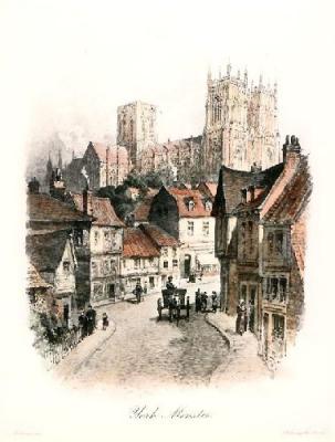 York Minster (Restrike Etching) art print by Randoll