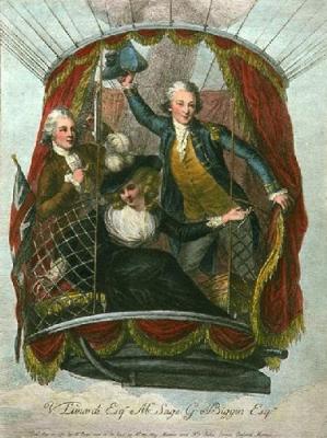 The Balloon Ascent (Restrike Etching) art print by Rigaud
