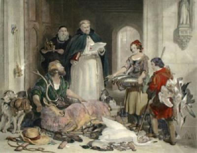 Bolton Abbey in Olden Times (Restrike Etching) art print by Sir Edwin Henry  Landseer