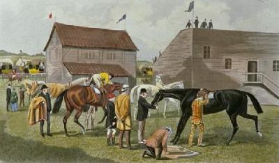 Saddling the Favourite (Restrike Etching) art print by TNH Walsh