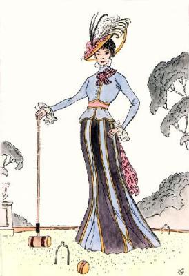 Croquet (Art Deco) (Restrike Etching) art print by Terence Gilbert