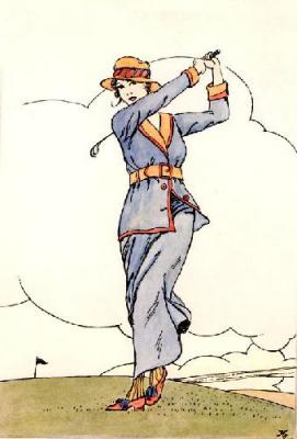 Golf (Art Deco) (Restrike Etching) art print by Terence Gilbert