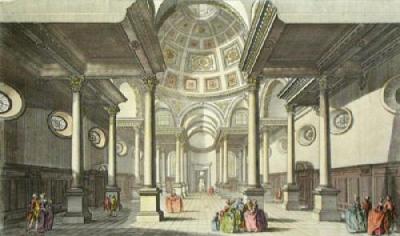 Church of St. Stephen Wallbrook (Restrike Etching) art print by Thomas Bowles