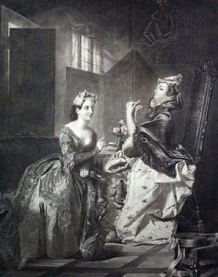 Dolly Varden & Miss Haredale (Restrike Etching) art print by William Frith