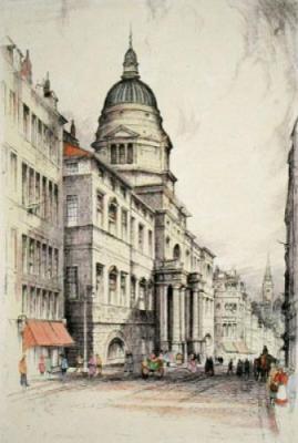 Edinburgh (Restrike Etching) art print by Anonymous