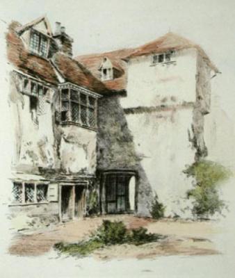 Old Canterbury (Restrike Etching) art print by Anonymous
