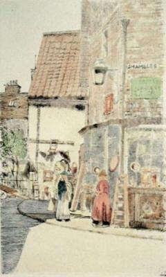 Old Curiosity Shop (Restrike Etching) art print by Anonymous