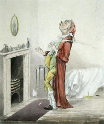 Swallowing a Pill (Restrike Etching) art print by Anonymous