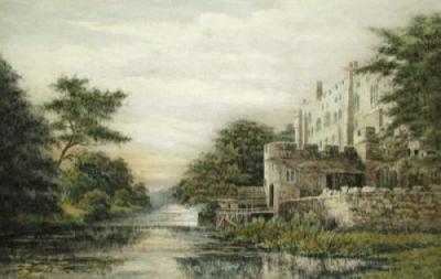 Warwick Castle (Restrike Etching) art print by Anonymous