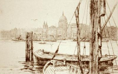 London View - London Highway (Restrike Etching) art print by Dorothy Sweet