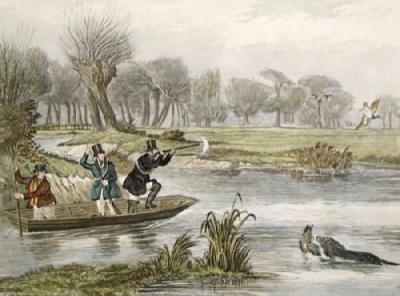 December, Duck Shooting (Restrike Etching) art print by Francis Calcraft Turner